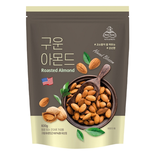 넛츠팜 구운 아몬드 600g (4개)_이미지