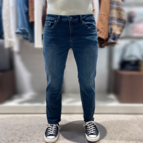 게스 남성 기모 틴 인디고 릴렉스테이퍼 데님팬츠 MP4D9175