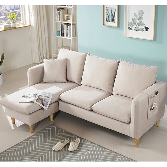 오스본가구 디올 패브릭 소파 3인용 (스툴포함)