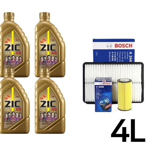 SK엔무브 지크 X9 LS 5W30 4L + 보쉬필터 K3/더뉴K3 가솔린_이미지