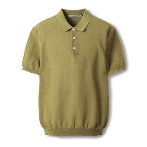 시리즈 투톤 반팔 카라니트 SAWAM25502MUX_이미지