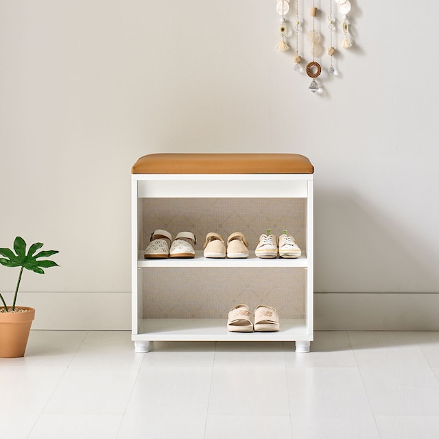 화이트가구  리치 신발장 의자 (50cm)