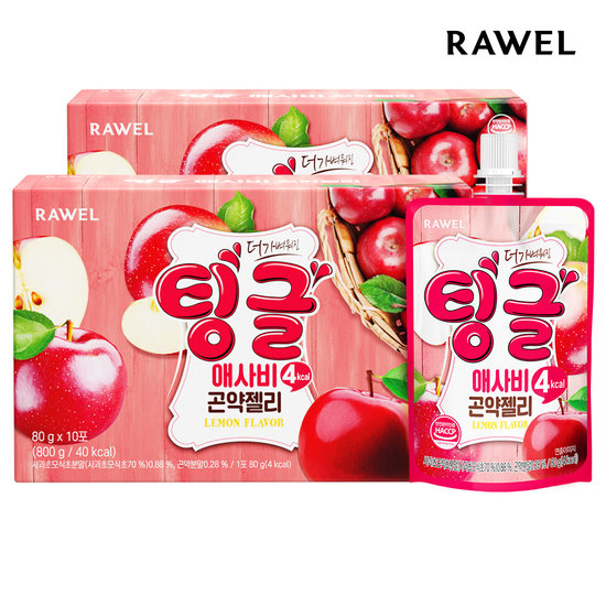 로엘 팅글 애사비 애플사이다비니거 곤약젤리 80g (20개)_이미지