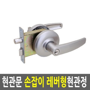 현대 정밀 현관정 그레이 일반형 방화문용 아파트현관문 손잡이_이미지