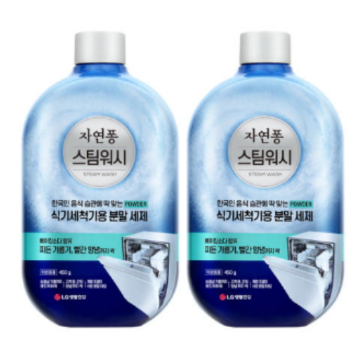 LG생활건강 자연퐁 스팀워시 식기세척기용 분말세제 450g