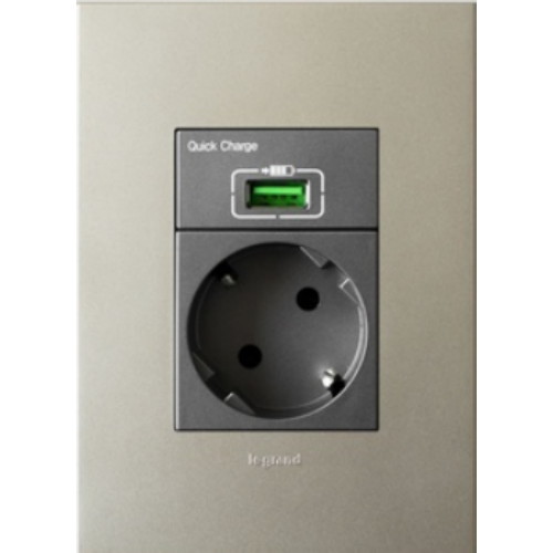 르그랑코리아 아테오 1구 USB 퀵A타입 콘센트 샴페인