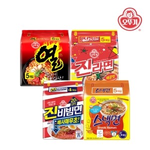 오뚜기 진라면매운맛5개 + 열라면5개 + 진비빔면4개 + <b>스낵면</b>5개