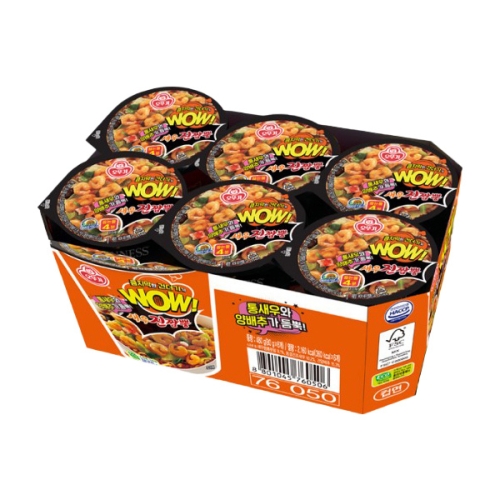 오뚜기 WOW 새우 진짬뽕 컵 80g (2개)