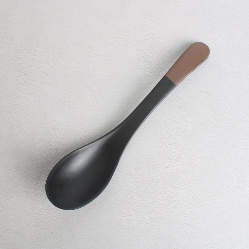 멜라민 투톤 블랙브라운 우동스푼 PP-S-M112