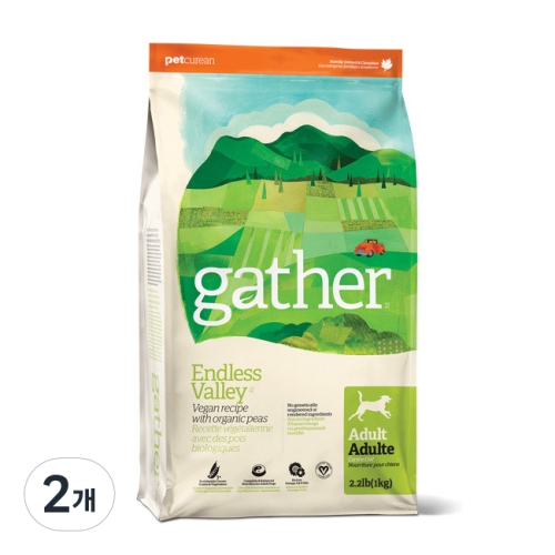 펫큐리언 게더 독 앤드레스 밸리 비건 레시피 1kg (2개)_이미지