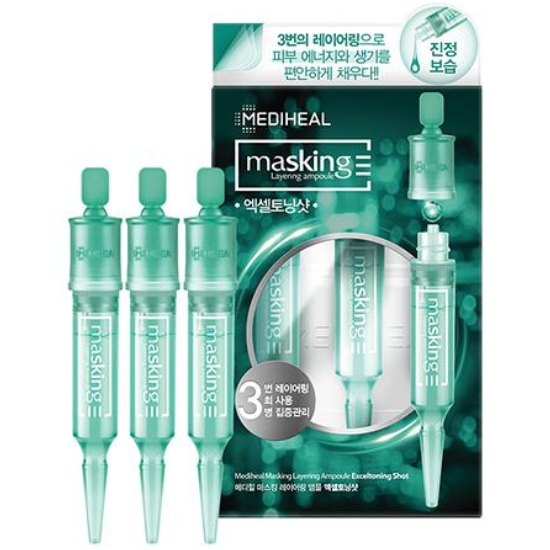 엘앤피코스메틱 메디힐 마스킹 레이어링 엑셀토닝샷 앰플 4ml (3개)