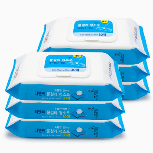티엔씨 물걸레 청소포 대형 30매