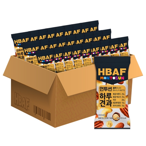 HBAF 먼투썬 하루견과 블랙 20g이미지입니다. 누르면 해당 게시물로 새창이동합니다.