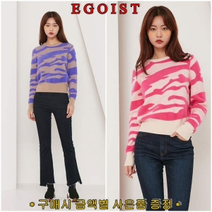  에고이스트 지브라패턴 라운드넥 풀오버_EK4KL968