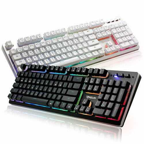 RIZUM G-FACTOR Z85 RAINBOW 알루미늄 플런저 게이밍 키보드 (화이트)_이미지