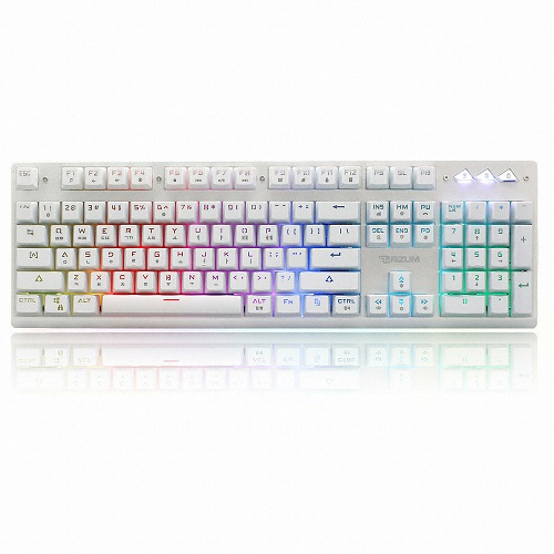 RIZUM G-FACTOR Z85 RAINBOW 알루미늄 플런저 게이밍 키보드 (화이트)_이미지