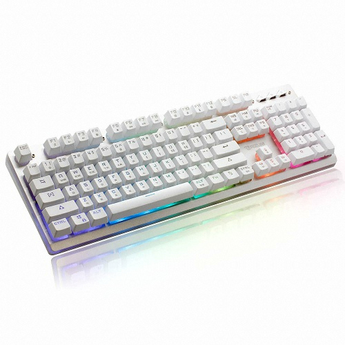 RIZUM G-FACTOR Z85 RAINBOW 알루미늄 플런저 게이밍 키보드 (화이트)_이미지