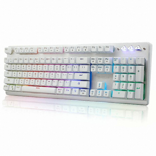 RIZUM G-FACTOR Z85 RAINBOW 알루미늄 플런저 게이밍 키보드 (화이트)_이미지