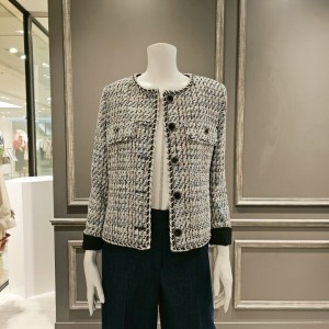 아니베에프 롤업소매 트위드 자켓 A44WJK310_이미지