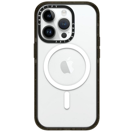 CASETIFY 아이폰14 프로 임팩트 맥세이프 투명 블랙 케이스 (해외구매)
