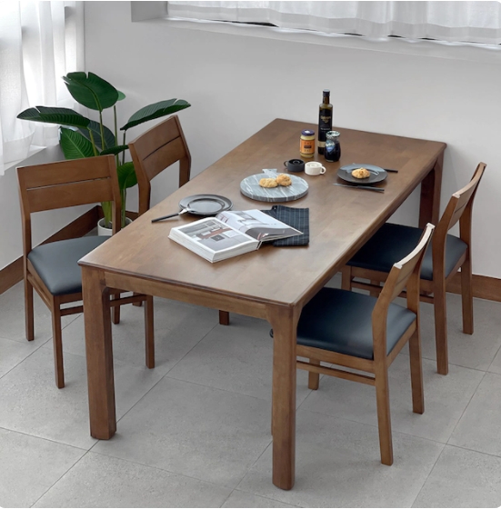 로포텐 키마 원목 식탁 1800 (의자4개)