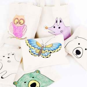 [불명] 미니 에코백 만들기 패브릭 캐릭터 천 꾸미기_이미지