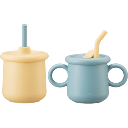 락앤락 리틀럽 실리콘 빨대컵 200ml 세트 일반형 + 스파우트형_이미지
