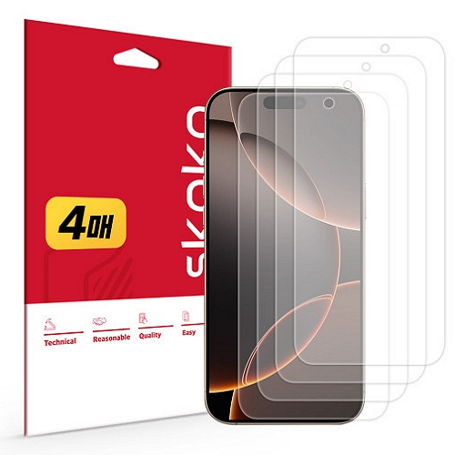 스코코 아이폰16 프로 맥스 고투명 액정보호필름 (액정 4매)