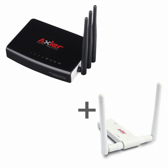LG상사 Axler LGI-IP10000N 공유기 패키지 (+ LGI-UW300NS USB 2.0 무선랜카드)