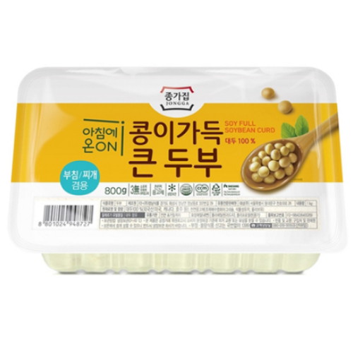 대상FNF 종가집 아침에온ON 콩이가득 큰 두부 800g (6개)_이미지