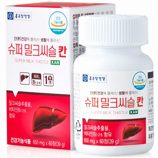 종근당건강 슈퍼 밀크씨슬 칸 60정 (4개)_이미지