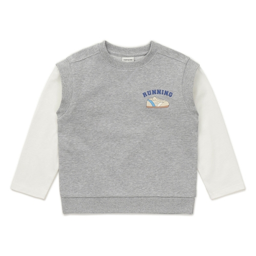 래핑차일드 레이어드조끼맨투맨 MG 8611933237 외출용 시즌의류