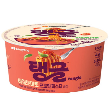 삼양식품 큰컵 탱글 바질토마토 프로틴 파스타 105g (16개)_이미지