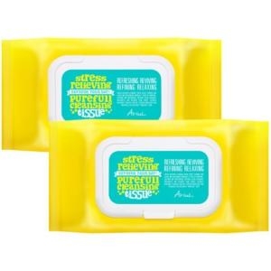 뷰티팩토리 아리얼 스트레스 릴리빙 퓨어풀 클렌징 티슈 80매 (2팩)