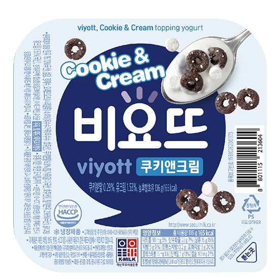 서울우유 비요뜨 쿠키앤크림 136g (20개)_이미지