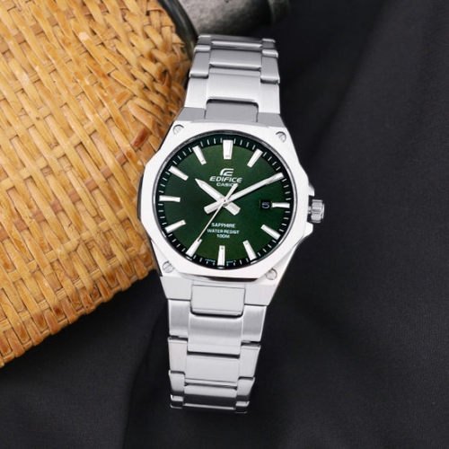 에디피스 EFR-S108D-3A 에얄오크 슬림 경량 딥 카키 사파이어 글