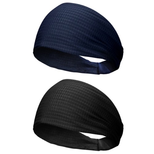 원아더 냉감 스포츠 풀콜드 헤드밴드 2p (블랙+네이비)_이미지