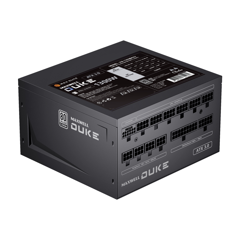맥스엘리트 MAXWELL DUKE 1300W 80PLUS플래티넘 풀모듈러 ATX3.0 (중고)_이미지