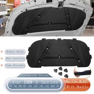 BMW 1 시리즈 120I 2007-2011 보닛 열 방음 매트 용 전면 엔진 본넷 절연