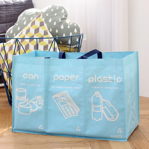 가쯔 ㅤ일체형 분리수거함 3칸형_이미지