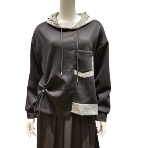 르니앤맥코이 여성 후드 포켓 긴팔티 MK10TS113HJY_이미지