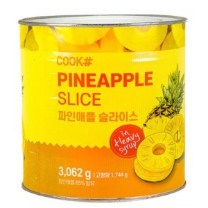 쿡샵 왓푸드 <b>파인애플</b>슬라이스 3.062kg <b>파인애플</b>캔