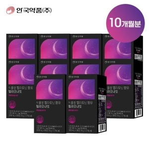 오투바이오 안국약품 식물성 멜라토닌 함유 멜라굿나잇 500mg 30정 (10개)