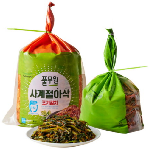 풀무원 사계절 아삭 포기김치 4kg + 열무김치 2kg이미지입니다. 누르면 해당 게시물로 새창이동합니다.