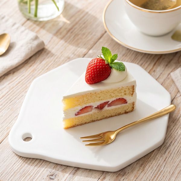 디아슬라  화이트 도자기 냄비받침 세라믹 플레이팅 트레이[16cm]