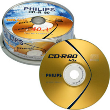 필립스 700MB 순골드 케익 25장 40X