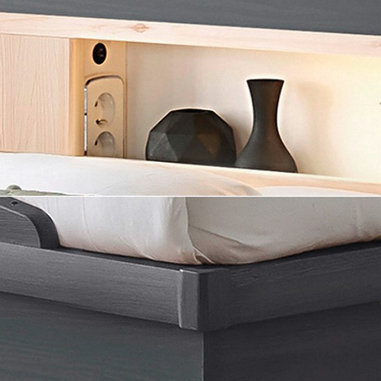 동서가구 디아 편백 LED침대 SS (매트별도)_이미지