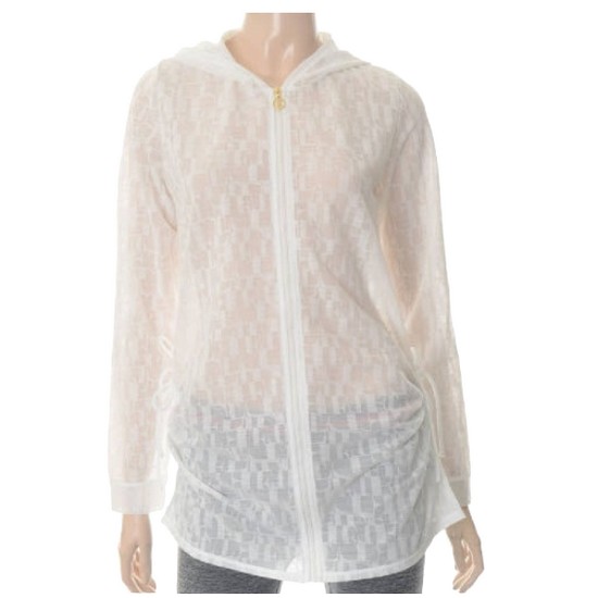 엘르 엘르수영복 ERSLQ29 여성 후드 집업 (화이트)