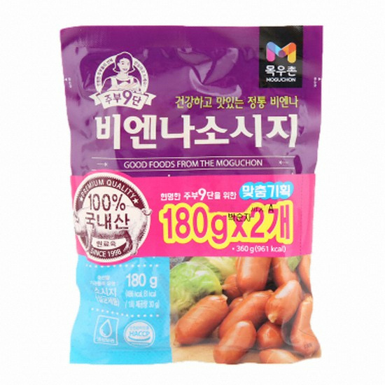 목우촌 주부9단 비엔나소시지 180g (1개)_이미지