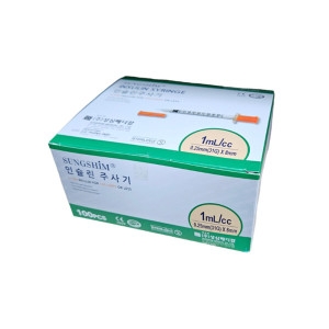 성심 인슐린주사기 30G 8mm 1ml (1000개)_이미지